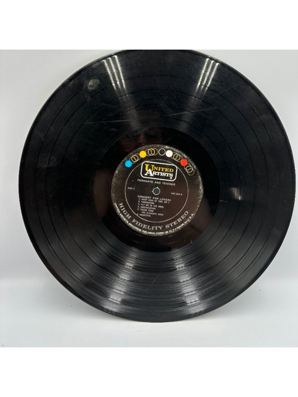 Ferrante & Teicher Concert For Lovers LP 1960s High Fidelity United Artists